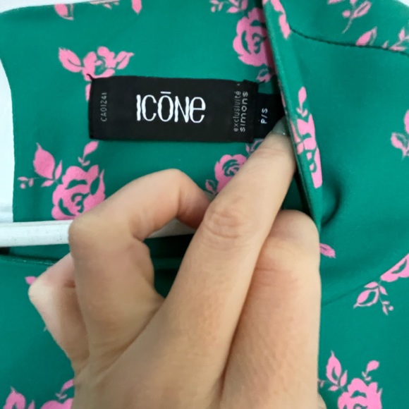 Icone Oversized green & pink dress small - Picture 2 of 4